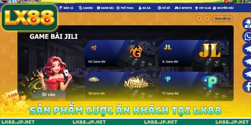 Sản phẩm cược ăn khách tại LX88